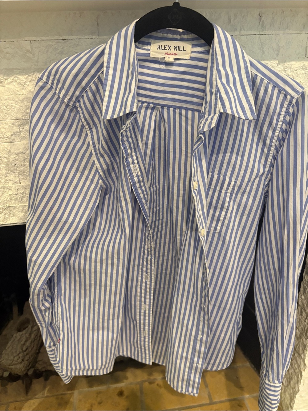 Alex Mill Wash & Go blue white stripe - Picture 2 of 4